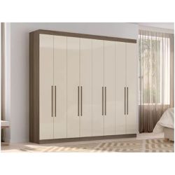 Guarda Roupa Casal com 8 portas e 4 gavetas Havana... - Lojas Premium