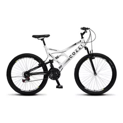 BICICLETA COLLI GPS DUPLA SUSP ARO 26 BRANCO - 150... - Lojas Premium