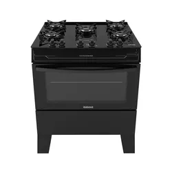 FOGÃO ITATIAIA 5 BOCAS ELECTRA GLASS PLUS PRETO BI... - Lojas Premium
