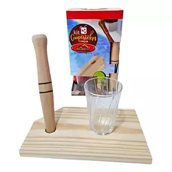 KIT CAIPIRINHA C3/PCS TABUA/SOCADOR/COPO- MEDLAR -... - Lojas Premium