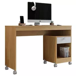 MESA DE COMPUTADOR GIGA CINAMOMO/OFF WHITE - VALDE... - Lojas Premium