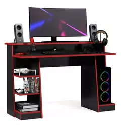 MESA GAMER PX PRETO/VERMELHO JA MOVEIS - 15385 - Lojas Premium