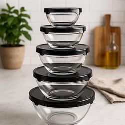 CONJUNTO DE POTE DE VIDRO C/5PCS 135ML/200ML/400ML... - Lojas Premium