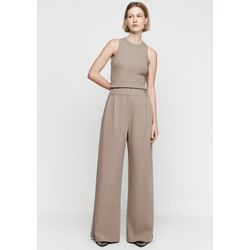 Calça Pantalona Cintura Alta Em Alfaiataria - Cinz... - STIL Store