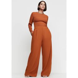 Calça Pantalona Cintura Alta Em Alfaiataria - Telh... - STIL Store