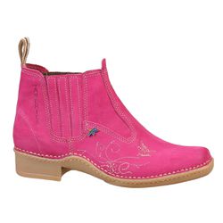 Botina Costura manual feminina/PINK - 12719-47 - LOJA TOP AMERICA