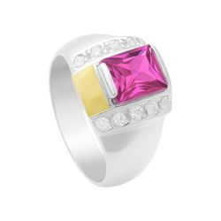 Anel Masculino Prata 950 Zircônia cor Turmalina Ro... - Lola Braga Acessórios