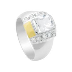 Anel Masculino em Prata 950 com Pedra Incolor - AN... - Lola Braga Acessórios
