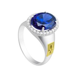Anel em Prata Formatura Feminino com Zircônia Oval... - Lola Braga Acessórios