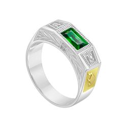Anel de Formatura Masculino Prata Símbolos Ouro 18... - Lola Braga Acessórios