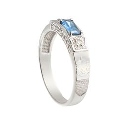 Anel em Prata Formatura Economia Masculino Pedra 3... - Lola Braga Acessórios