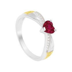 Anel de Formatura Feminino em Prata com Pedra Cora... - Lola Braga Acessórios
