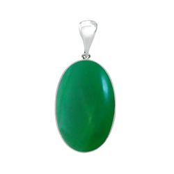 Pingente em Prata 925 com Pedra Natural Jade Verde... - Lola Braga Acessórios