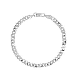 Pulseira em Prata 925 Modelo Masculina Elos Grumet... - Lola Braga Acessórios