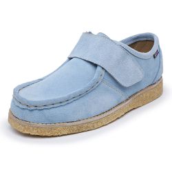 Sapato Velcro Azul Céu - London Style