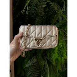 Bolsa Giulia Couro Ouro Light 2.0 - Look My Bag