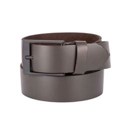 Cinto de Couro Soleta Marrom Fivela Metal Preto fo... - Look Stock