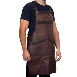 AVENTAL EM COURO LEGITIMO - Look Stock
