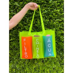 Bolsa Praia Silicone 3 Bolsos Verde - Lorena Rodriguez