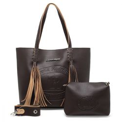 Bolsa Sacola Lr + Nécessaire - Café - Lorena Rodriguez