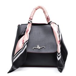 Bolsas Feminina Sacola Luxo Preta com Vermelho - Lorena Rodriguez