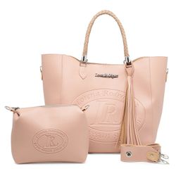 Bolsa Sacola Trançada Flex Rose + Nécessaire - Lorena Rodriguez