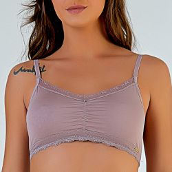 SUTIÃ TOP COM BOJO REMOVIVEL ROSA RETRO - Love Secret