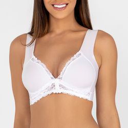 SUTIÃ TOP LASER COM ABERTURA FRONTAL BRANCO - Love Secret