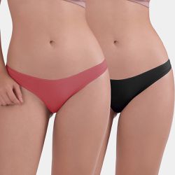 Kit Calcinha Duo Biquini Preto/rose - Love Secret