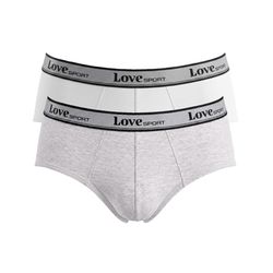 KIT CUECA BRIEF BRANCO/MESCLA - Love Secret