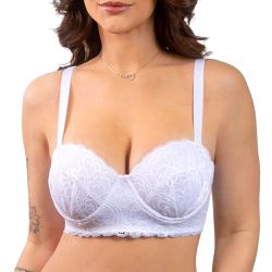 SUTIÃ BUSTIE COM RENDA BRANCO - Love Secret