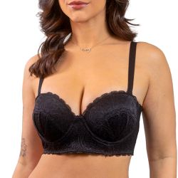 SUTIÃ BUSTIE COM RENDA PRETO - Love Secret