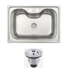 OUTLET CUBA INOX MORGANA + VÁLVULA LUXO - LPF DISTRIBUIDORA