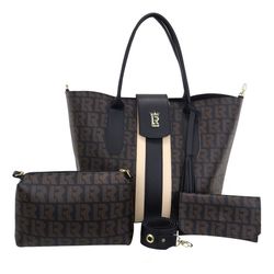Bolsa Feminina Shopper Ecobag Kit + Necessaire +carteira 012 - LR BOLSAS E ACESSÓRIOS