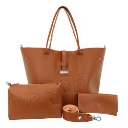 Bolsa Feminina Shopper Grande Kit + Carteira + Necessaire 07 - LR BOLSAS E ACESSÓRIOS