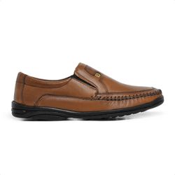 MOCASSIM SAPATILHA LUFLEX EM COURO - 5002 HAVANA - Luflex Conforto