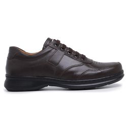 CASUAL CALCE FACIL LUFLEX EM COURO - 6020 CAFE - Luflex Conforto