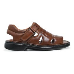 Sandália Masculina Luflex Havana em Couro Legítimo... - Luflex Conforto