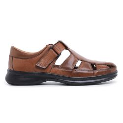  Sandália Masculina Premium Comfort Lufex em Couro... - Luflex Conforto