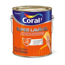 Tinta Acrílica Super Lavável Coral 3,6L - Luidar Tintas