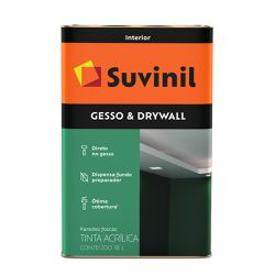 Tinta Direto No Gesso e Drywall Branco Suvinil 18L - Luidar Tintas