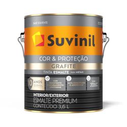 Esmalte Grafite Fosco Escuro Suvinil 3,6L - Luidar Tintas