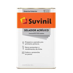 Selador Acrílico Suvinil 18L - Luidar Tintas