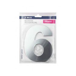 Número Residencial Espelhado 12,5CM 6 PR3002/6 ATL... - Luidar Tintas