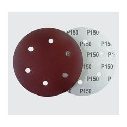 Pac 5 Discos De Lixa 150 225MM 6 Furos NAUBER - Luidar Tintas