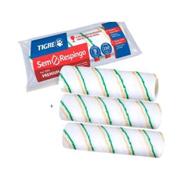Kit 3 Rolos Antirespingo 1374 - Tigre - Luidar Tintas