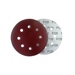 Disco De Lixa 120 180MM 8 Furos NAUBER - Luidar Tintas