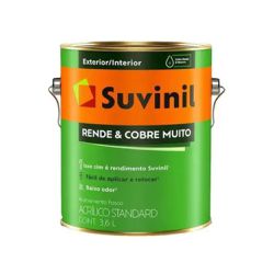 Tinta Acrílica Rende & Cobre Muito Suvinil 3,6L Co... - Luidar Tintas