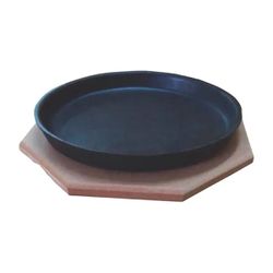 Chapa Tepan Redondo de Ferro Fundido n°22 Com MDF ... - LUJÃO