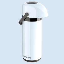 Garrafa Térmica Verona 1 Litro Branca - Unitermi -... - LUJÃO